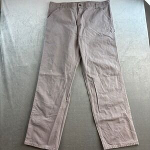 Carhartt Men's Grey Original Dungarees Fit Carpenter Pants B11 Fits 40x31